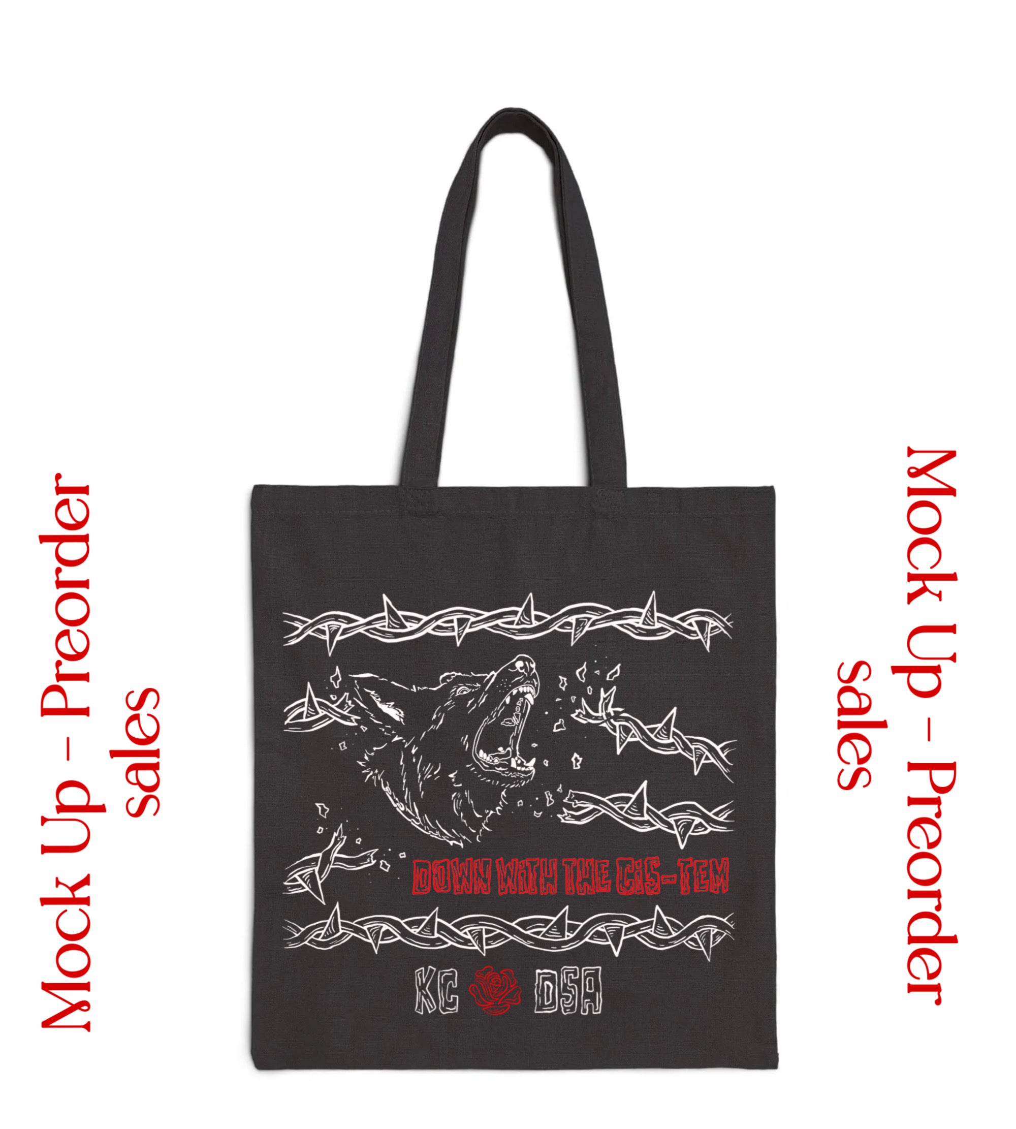 PREORDER “Down with the cis-tem” tote bag